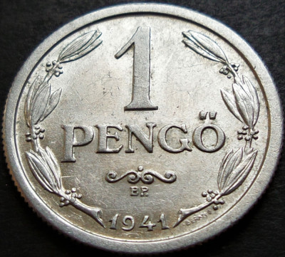 Moneda istorica 1 PENGO - UNGARIA, anul 1941 *cod 441 B foto