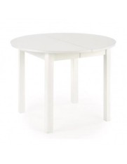 Masa bucatarie si living extensibila HM Ringo, blat MDF, 6 persoane, 102-142x102x76 cm, alb