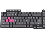 Tastatura Laptop Gaming, Asus, ROG Strix G15 G512IC, iluminata, conector RGB 16 pini, gri si roz, layout US