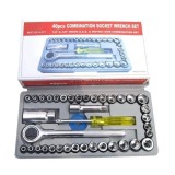 Set 40 de Chei Tubulare și Surubelnița pentru Mecanica, 24x13x4 cm