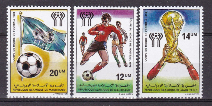 Mauritania 1978 sport fotbal MI 603-605 MNH w73