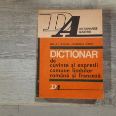 Dictionar de cuvinte si expresii comune limbilor romana si franceza de I. Hasdeu