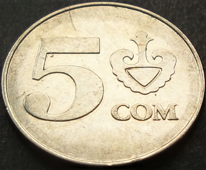 Moneda 5 SOM - KYRGYZSTAN, anul 2008 *cod 1299