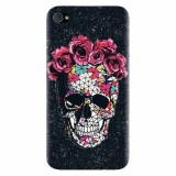 Husa silicon pentru Apple Iphone 4 / 4S, Colorful Skull Roses Space