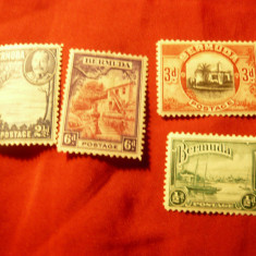 Serie mica Bermuda colonie brit. 1936 R.George V , 5 val.sarn (val.6p fara guma)