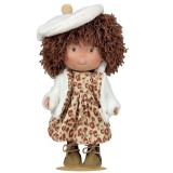 Papusa Nines D'Onil, Pippa Brown Wool, cu miros de vanilie, cu miros de
