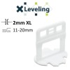 Distantiere XL autonivelare ( Clips XL ) pt. placi groase (11- 20 mm) - Rost de 2 mm - 100 buc - XLEV-PLC2XL100, Xleveling