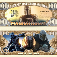 !!! SUA = FANTASY NOTE (TJ6) = FILMUL SERIAL '' MANDALORIAN ,, - 2020 - UNC