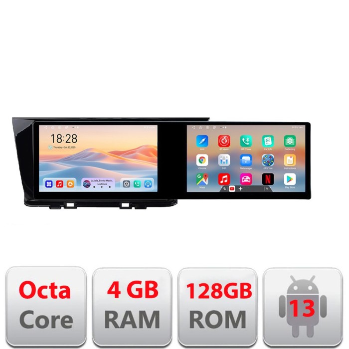 Navigatie Kia Niro 2017- Edotec 2 ecrane 8 core 4+128 21.6 inch Incell android Wifi 5Ghz gps internet Kit-niro CarStore Technology