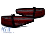 Set de stopuri LED de tuning potrivit pentru Audi A4 sedan 2012-2015 rosu/fumuriu, stanga si dreapta Performance AutoTuning