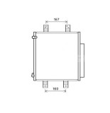 Condensator climatizare Daihatsu SIRioN, 01.2005-2010, motor 1.3, 63 kw; SIRioN, 03.2008-2010, motor 1.3, 67 kw; 1.5, 76 kw benzina, cutie automata/m