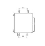 Condensator climatizare Daihatsu SIRioN, 01.2005-2010, motor 1.3, 63 kw; SIRioN, 03.2008-2010, motor 1.3, 67 kw; 1.5, 76 kw benzina, cutie automata/m, Rapid