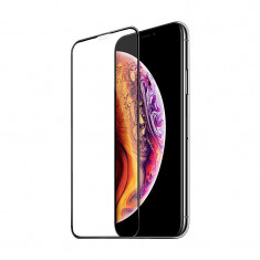 Folie Protectie Ecran HOCO pentru Apple iPhone XR, Sticla securizata, Full Face, Edge Glue, 3D G2, Neagra