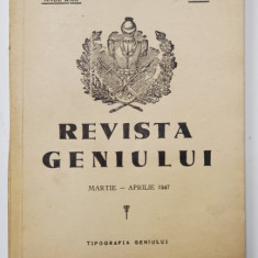 REVISTA GENIULUI , ANUL XXX , NR. 3- 4 , MARTIE - APRILIE , 1947