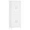 Dulap inalt, alb, 69,5x34x180 cm, lemn compozit