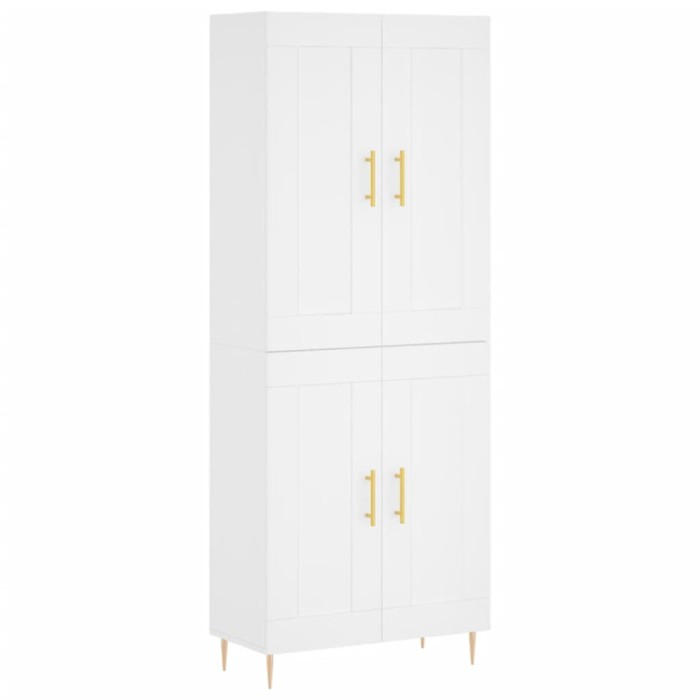 Dulap inalt, alb, 69,5x34x180 cm, lemn compozit