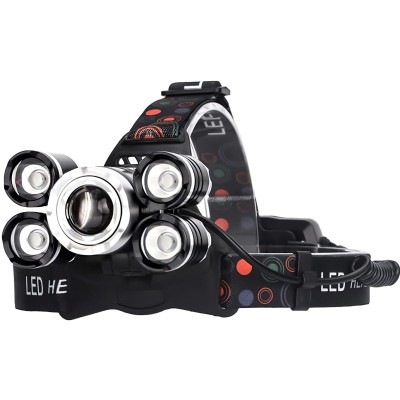 Lanterna CREE L76C, Frontala, Outdoor, 5 x LED, Neagra foto