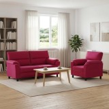 Cumpara ieftin Set de canapea 2 pcs Rosu Vin Catifea