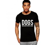 Tricou negru barbati - Dogs - XL