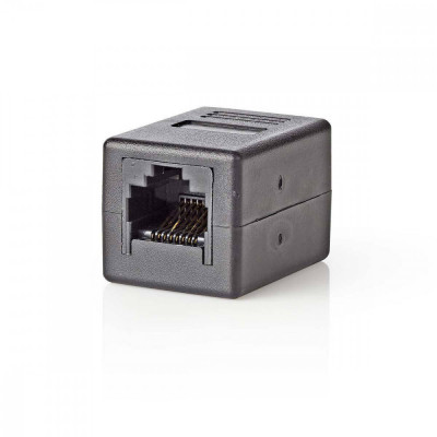 Adaptor retea Cat6 RJ45 8P8C mama - RJ45 8P8C mama negru Nedis foto