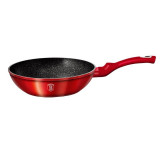 Tigaie marmorata Wok Burgundy Metalic Line Berlinger Haus, 28 cm, 3.2 l, Rosu&nbsp;&nbsp;