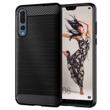 Husa Huawei P20 Pro Asteroid GSM Carbon Silicone, negru