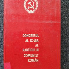 CONGRESUL AL IX-LEA AL PARTIDULUI COMUNIST ROMAN