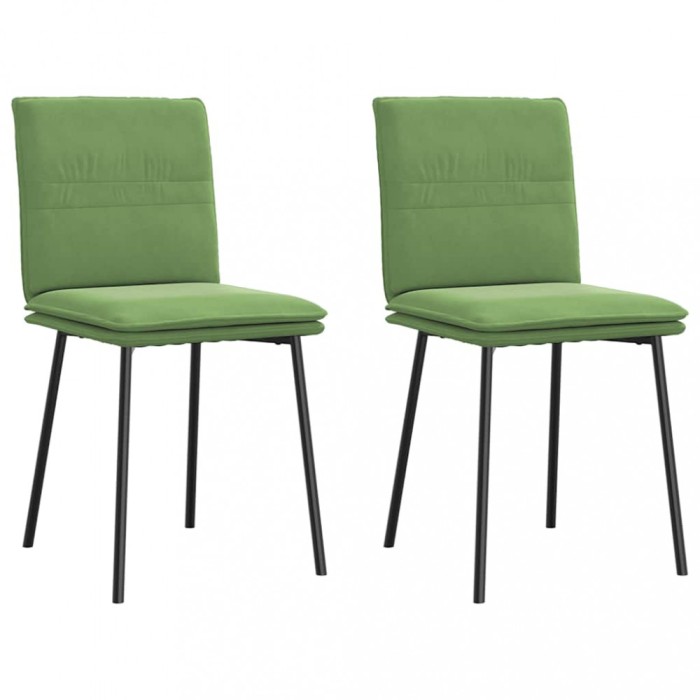 vidaXL Scaune de bucătărie, 2 buc., verde deschis, catifea 4101247