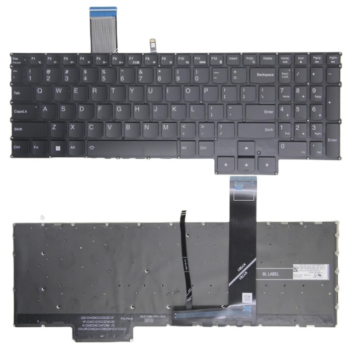 Tastatura Laptop, Lenovo, Legion Pro 5 16ARX8 Type 82WM, neagra, iluminata, layout US