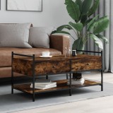 Gossi masuta de cafea, stejar fumuriu, 99x50x50 cm, lemn prelucrat