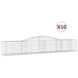 Cumpara ieftin Cosuri gabion arcuite 10 buc, 400x50x60/80 cm, fier galvanizat