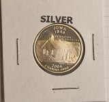 United States, Statele Unite ale Americii, USA, SUA, 25 cent 2004 IOWA argint, KM#358a, proof, America de Nord