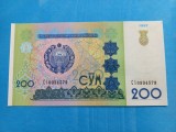 Uzbekistan 200 Sum 1997 - Seria CI 0934579, Necirculata
