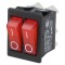 Comutator Basculant ON-OFF 16A 250V Roșu cu Lampă Neon