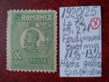 1920- Romania- Ferd. b. mic Mi271-Hartie galb.-sarniera, Nestampilat
