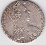 Moneda Argint Austria Thaler Maria Theresia 1780 Restrike SF Taler Rebatere