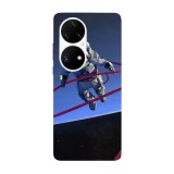 Husa compatibila cu Huawei P40 Pro model Space Pursuit, Silicon, TPU, Viceversa, Transparent, Carcasa