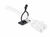 Set 10 bucati suport cu adeziv pentru cablu Negru, Delock 60176