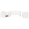 Set mobilier relaxare gradina, 2 piese, alb, lemn masiv de pin