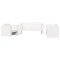 Set mobilier relaxare gradina, 2 piese, alb, lemn masiv de pin