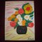 TABLOU PE PANZA CU SASIU NOU 30 X 40 CM VAS CU FLORI