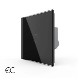 Intrerupator simplu cu touch Livolo din sticla neagra, protocol ZigBee EC