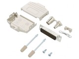 Conector D-Sub 9P Mamă Lipire pe Cablu Gold Flash UNC 4-40