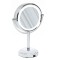 Oglinda cosmetica, LED, 11,5 cm, Argintiu