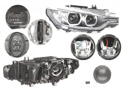 Far Bmw Seria 3/ 3 Gt (F30/31/34/35), 01.2012-06.2015, fata, Dreapta, Combi, SEDAN, fara producator masina logo; xenon; cu daytime running light; D1S foto