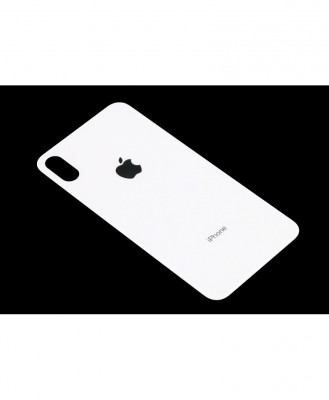 Capac Baterie Apple iPhone X Alb, cu gaura pentru camera mare foto