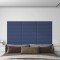 Panouri de perete, 12 buc., albastru, 60x15 cm, textil, 1,08 m&sup2;