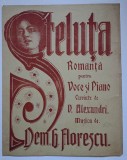 Partitura Steluta romanta Dem Florescu versuri Vasile Alecsandri, interbelica