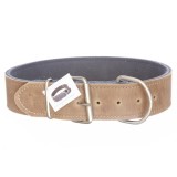 Zgarda din piele lata&amp;groasa 5 cm/80 cm maro