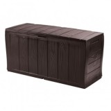 Lada Depozitare Exterior Keter Sherwood 270L, 117x45x57.5cm, Maro, Cutie Gradina, Plastic